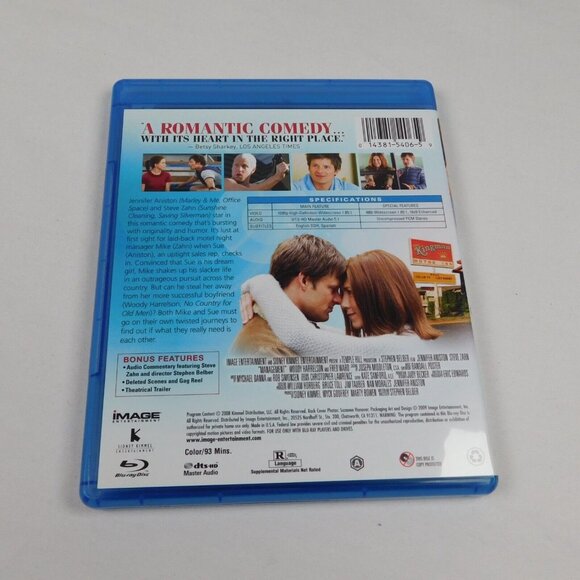 Management Blu-Ray 2009 Jennifer Anniston Steve Zahn Romance Comedy Rated R VG+ - Picture 2 of 5